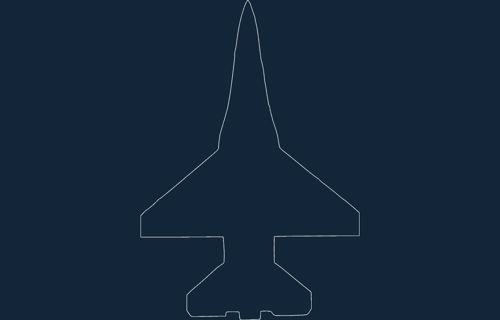 طرح وکتور آماده برش هواپیمای F-16 برای دستگاه CNC چوب و لیزر ( سی ان سی )