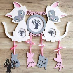 طرح قاب عکس خانوادگی با دو گربه - family photo frame with two cats ve - برای دستگاه CNC چوب و لیزر (سی ان سی)