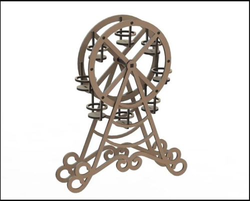 طرح ferris-wheel-cupcake-display-for-laser-cut-ve