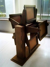 طرح قاب عکس چرخ و فلک برای برش لیزری - ferris wheel photo frame for laser cut ve - برای دستگاه CNC چوب و لیزر (سی ان سی)