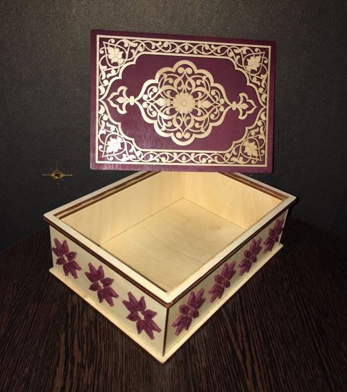 طرح جعبه چوبی جشنواره برای برش لیزری - festive box wooden for laser cut ve - برای دستگاه CNC چوب و لیزر (سی ان سی)