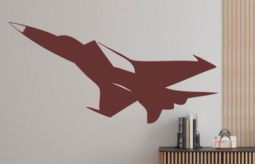 طرح هواپیمای جنگنده سیلوئت دیواری هنری - fighter aircraft silhouette wall art ve - برای دستگاه CNC چوب و لیزر (سی ان سی)