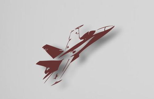 طرح نقاشی دیواری هواپیمای جت جنگنده سانسور - fighter jet plane wall art ve - برای دستگاه CNC چوب و لیزر (سی ان سی)