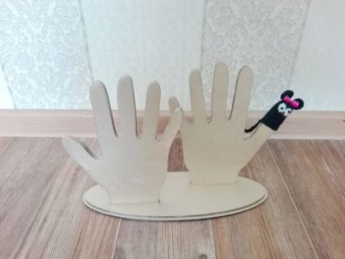 طرح پایه عروسک انگشتی برای برش لیزری - finger puppet stand for laser cutting ve - برای دستگاه CNC چوب و لیزر (سی ان سی)