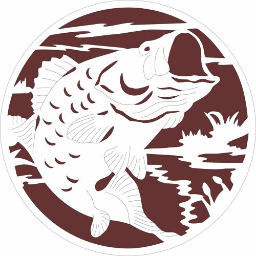 طرح الگوی طرح دایره ماهی برای برش لیزری - fish circular design pattern for laser cutting - برای دستگاه CNC چوب و لیزر (سی ان سی)