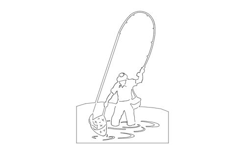 طرح ماهیگیر آزاد - fisherman - برای دستگاه CNC چوب و لیزر (سی ان سی)