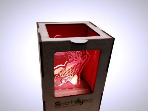 طرح طراحی لامپ ماهی برای برش لیزری - fish lamp drawing for laser cutting ve - برای دستگاه CNC چوب و لیزر (سی ان سی)