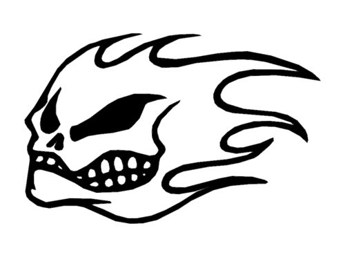 طرح جمجمه شعله - flame skull - برای دستگاه CNC چوب و لیزر (سی ان سی)