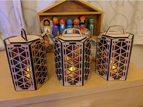 طرح چراغ قوه برای چراغ چای ال ای دی نقاشی برای برش لیزری - flashlight for led tealight drawings for laser cut - برای دستگاه CNC چوب و لیزر (سی ان سی)
