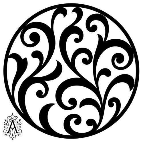 طرح الگوی گلدار دایره ای الگو - floral circular pattern template - برای دستگاه CNC چوب و لیزر (سی ان سی)