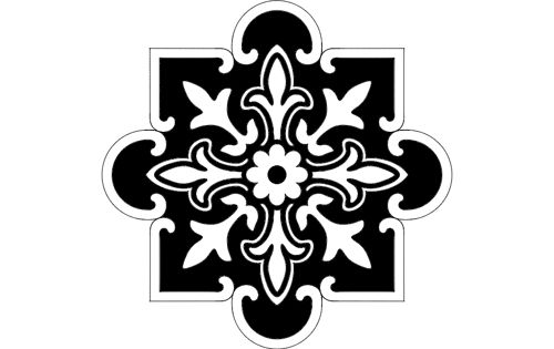 طرح الگوی گلدار تزئینی - floral pattern decorative - برای دستگاه CNC چوب و لیزر (سی ان سی)