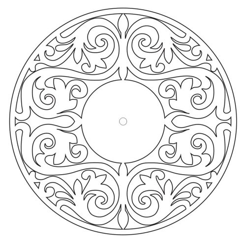 طرح ساعت دیواری طرح گلدار برش لیزری - floral pattern wall clock laser cut ve - برای دستگاه CNC چوب و لیزر (سی ان سی)
