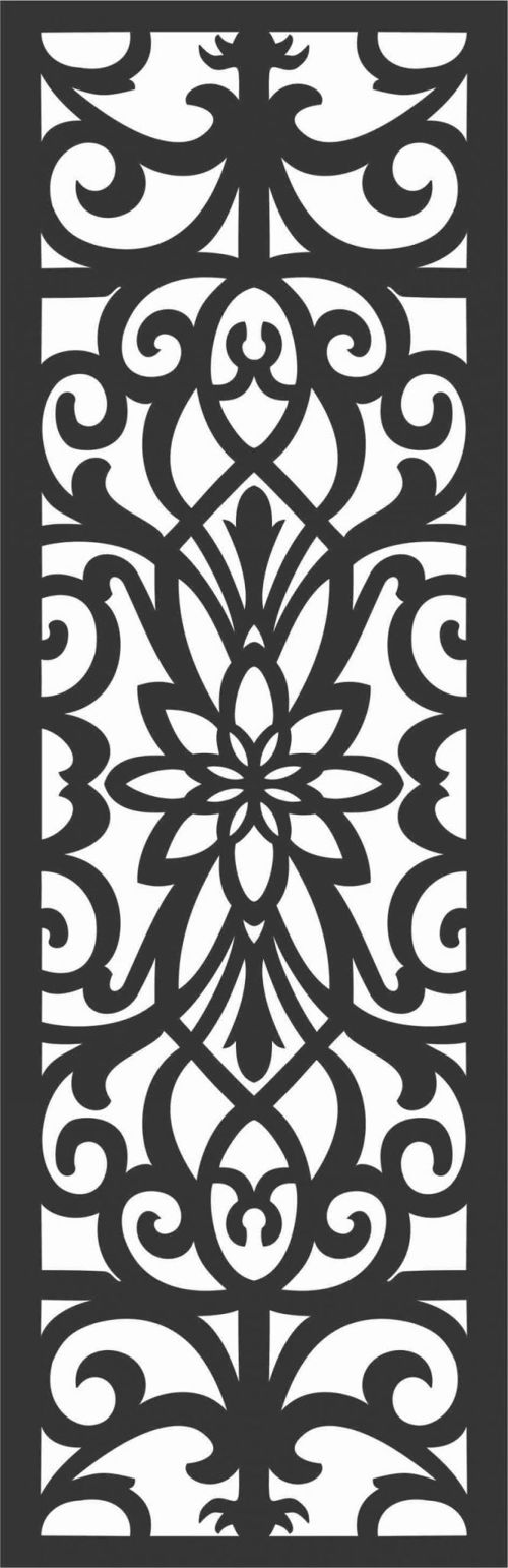 طرح الگوهای گل صفحه طراحی - floral screen patterns design 10 - برای دستگاه CNC چوب و لیزر (سی ان سی)