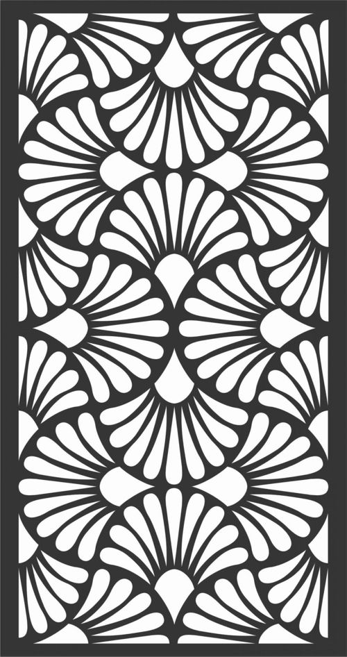 طرح الگوهای گل صفحه طراحی - floral screen patterns design 15 - برای دستگاه CNC چوب و لیزر (سی ان سی)