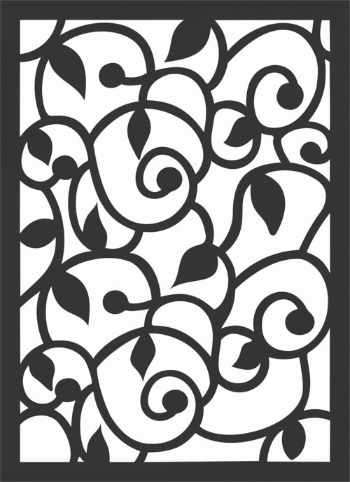طرح الگوهای گل صفحه طراحی - floral screen patterns design 26 - برای دستگاه CNC چوب و لیزر (سی ان سی)