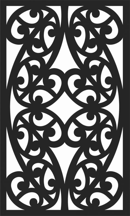 طرح الگوهای صفحه گلدار طراحی - floral screen patterns design 28 - برای دستگاه CNC چوب و لیزر (سی ان سی)