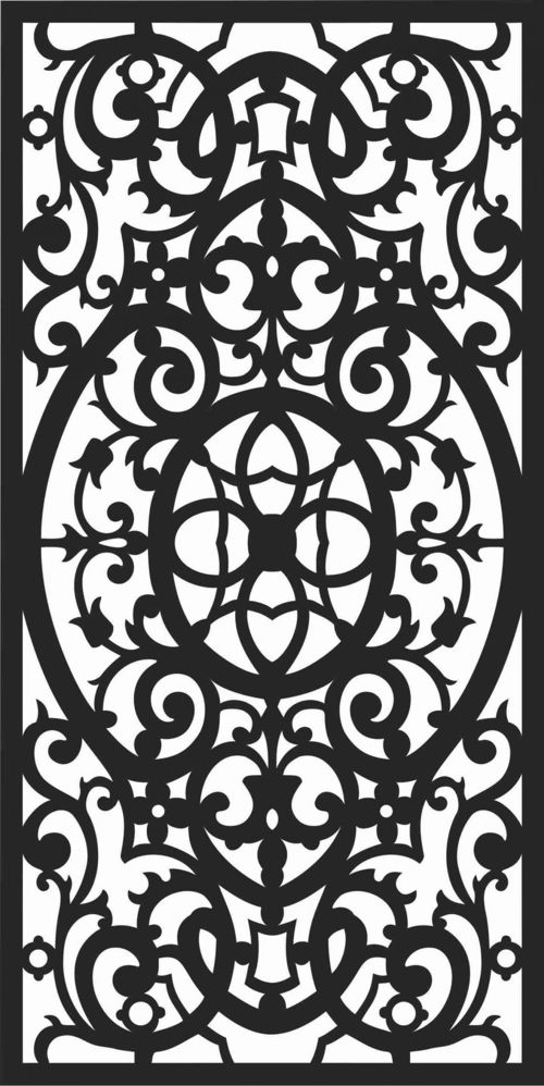 طرح الگوهای صفحه گلدار طراحی - floral screen patterns design 41 - برای دستگاه CNC چوب و لیزر (سی ان سی)