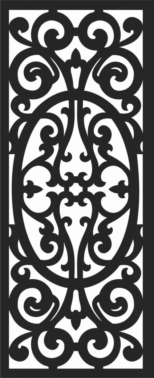 طرح الگوهای صفحه گلدار طراحی - floral screen patterns design 42 - برای دستگاه CNC چوب و لیزر (سی ان سی)