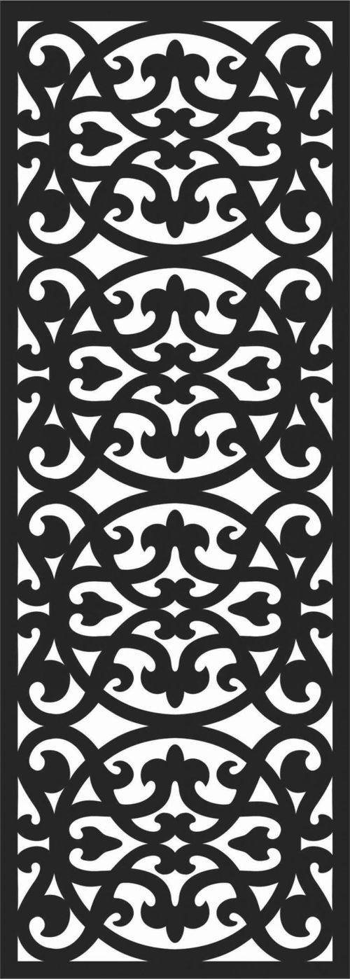 طرح الگوهای گل صفحه طراحی - floral screen patterns design 43 - برای دستگاه CNC چوب و لیزر (سی ان سی)