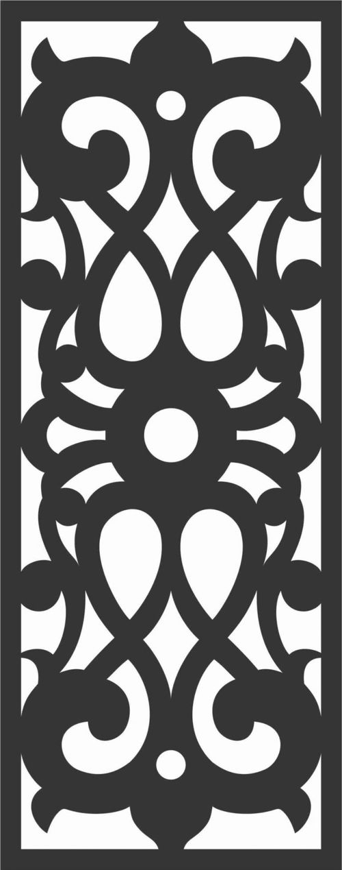 طرح الگوهای صفحه گلدار طراحی - floral screen patterns design 44 - برای دستگاه CNC چوب و لیزر (سی ان سی)