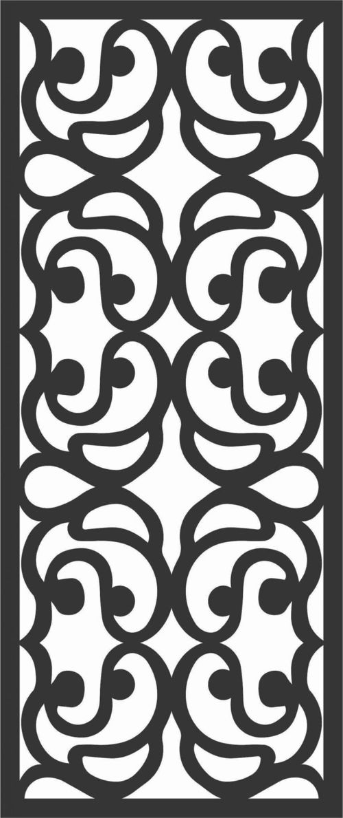 طرح الگوهای گل صفحه طراحی - floral screen patterns design 51 - برای دستگاه CNC چوب و لیزر (سی ان سی)