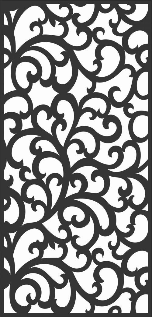 طرح الگوهای صفحه گلدار طراحی - floral screen patterns design 55 - برای دستگاه CNC چوب و لیزر (سی ان سی)