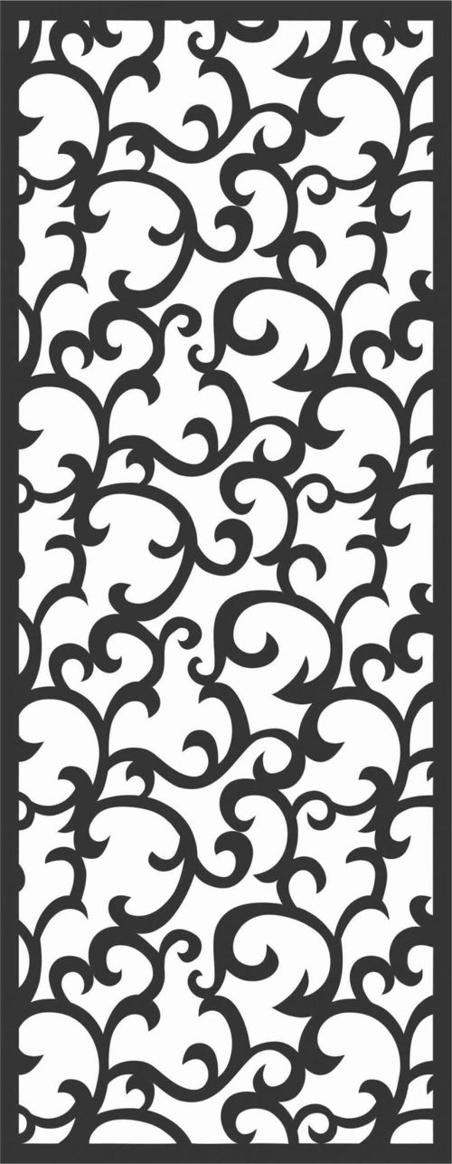 طرح الگوهای صفحه گلدار طراحی - floral screen patterns design 57 - برای دستگاه CNC چوب و لیزر (سی ان سی)