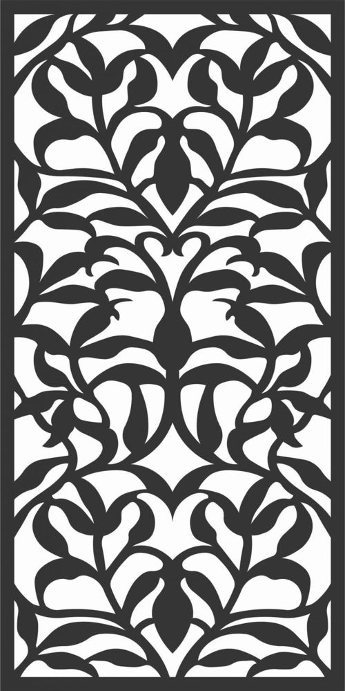 طرح الگوهای صفحه گلدار طراحی - floral screen patterns design 59 - برای دستگاه CNC چوب و لیزر (سی ان سی)