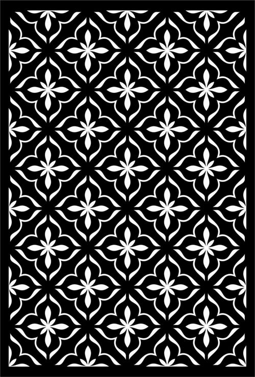 طرح الگوهای صفحه گلدار طراحی 6 - floral screen patterns design 65 - برای دستگاه CNC چوب و لیزر (سی ان سی)