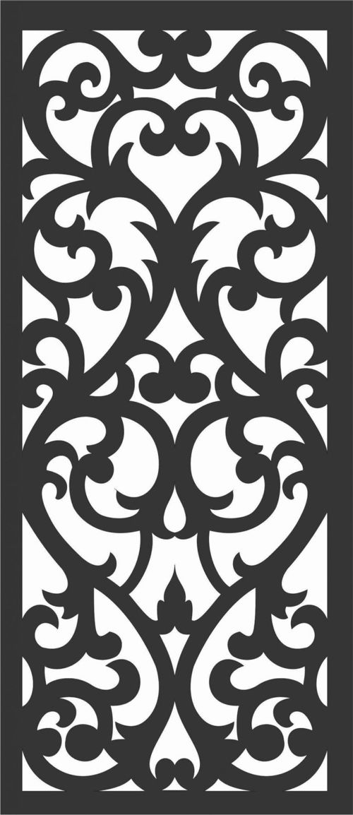 طرح الگوهای صفحه گلدار طراحی - floral screen patterns design 72 - برای دستگاه CNC چوب و لیزر (سی ان سی)