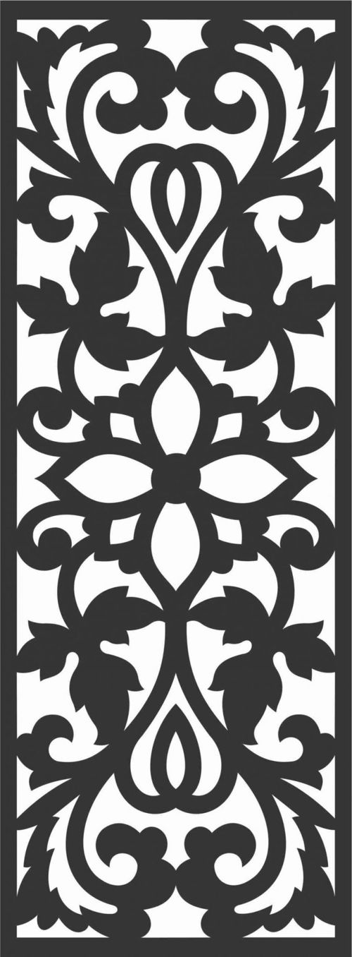 طرح الگوهای گل صفحه طراحی 77 - floral screen patterns design 77 - برای دستگاه CNC چوب و لیزر (سی ان سی)