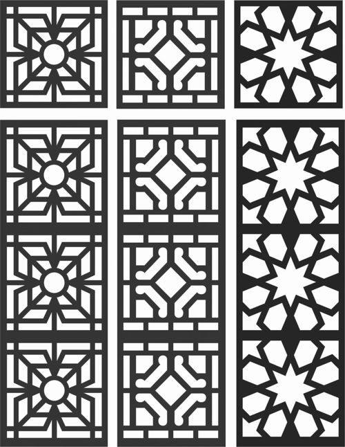 طرح الگوهای گل صفحه طراحی 99 - floral screen patterns design 99 - برای دستگاه CNC چوب و لیزر (سی ان سی)