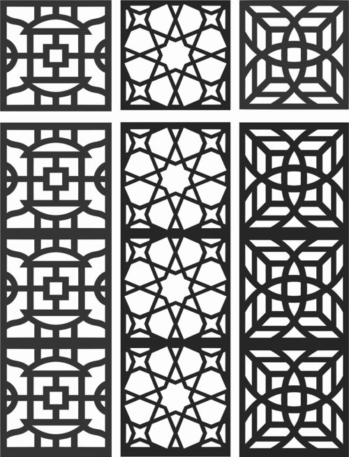 طرح الگوهای گل صفحه طراحی - floral screen patterns design 100 - برای دستگاه CNC چوب و لیزر (سی ان سی)