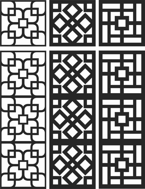 طرح الگوهای صفحه گلدار طراحی - floral screen patterns design 104 - برای دستگاه CNC چوب و لیزر (سی ان سی)