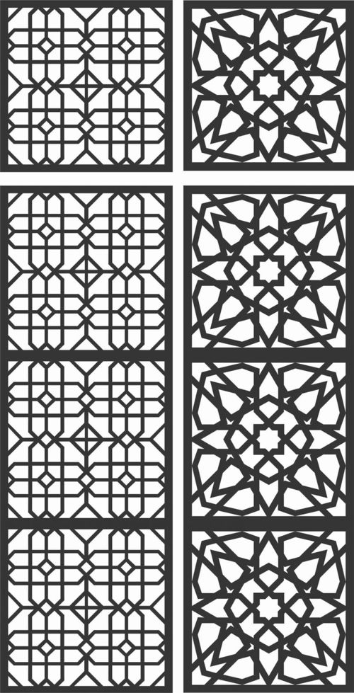 طرح الگوهای صفحه گلدار طراحی - floral screen patterns design 115 - برای دستگاه CNC چوب و لیزر (سی ان سی)