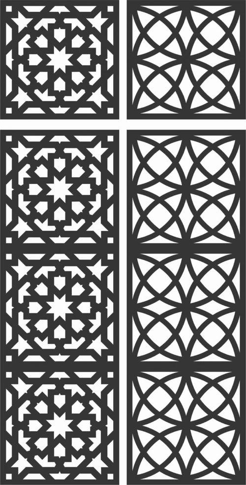 طرح الگوهای صفحه گلدار طراحی - floral screen patterns design 116 - برای دستگاه CNC چوب و لیزر (سی ان سی)