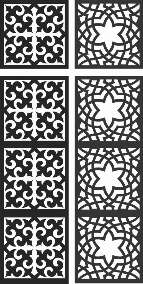 طرح الگوهای صفحه گلدار طراحی 0 - floral screen patterns design 120 - برای دستگاه CNC چوب و لیزر (سی ان سی)