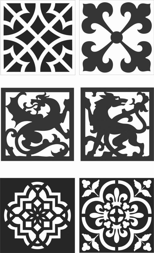 طرح الگوهای صفحه گلدار طراحی - floral screen patterns design 129 - برای دستگاه CNC چوب و لیزر (سی ان سی)