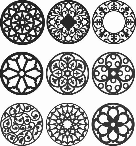 طرح الگوهای صفحه گلدار طراحی - floral screen patterns design 134 - برای دستگاه CNC چوب و لیزر (سی ان سی)