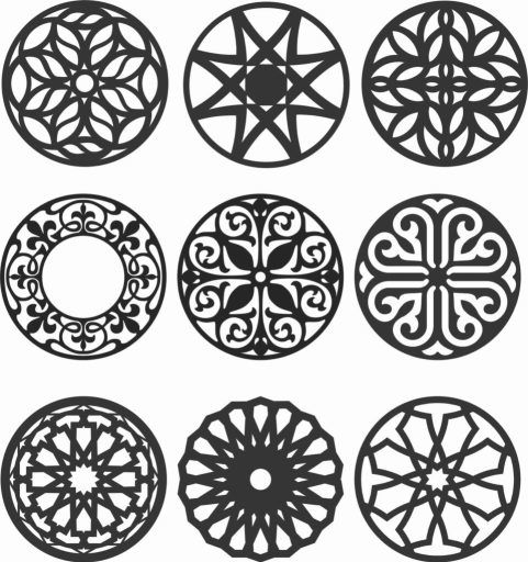 طرح الگوهای صفحه گلدار طراحی - floral screen patterns design 136 - برای دستگاه CNC چوب و لیزر (سی ان سی)