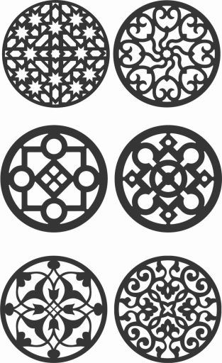 طرح الگوهای گل صفحه طراحی - floral screen patterns design 137 - برای دستگاه CNC چوب و لیزر (سی ان سی)