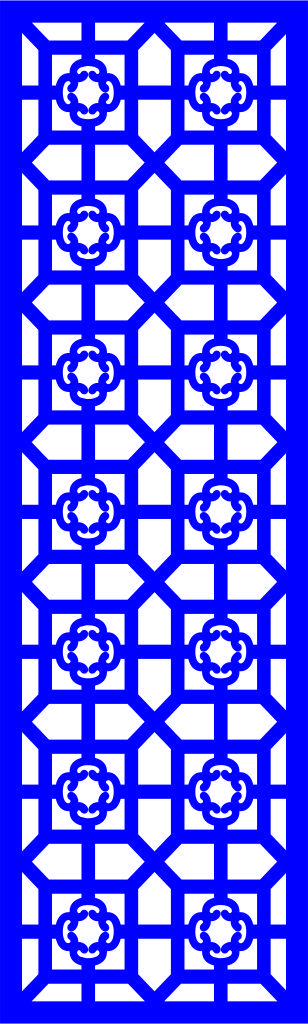 طرح الگوهای صفحه گلدار طراحی - floral screen patterns design 153 - برای دستگاه CNC چوب و لیزر (سی ان سی)