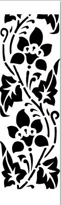 طرح گل حاشیه هنری گل - flower border art - برای دستگاه CNC چوب و لیزر (سی ان سی)