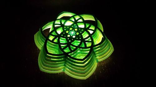 طرح گل نور لامپ - flower light lamp ve - برای دستگاه CNC چوب و لیزر (سی ان سی)