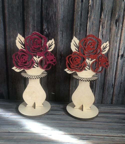 طرح جا دستمال گلدار برای برش لیزری - flower napkin holder for laser cut ve - برای دستگاه CNC چوب و لیزر (سی ان سی)