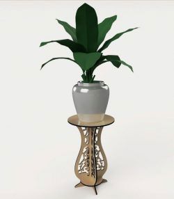طرح قفسه گلدان برای برش لیزر cnc - flower pot shelf for laser cut cnc - برای دستگاه CNC چوب و لیزر (سی ان سی)