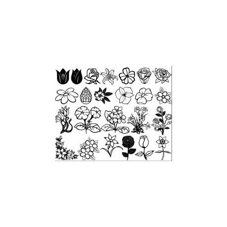 طرح گل و رز وکتور - flowers and roses vectors - برای دستگاه CNC چوب و لیزر (سی ان سی)