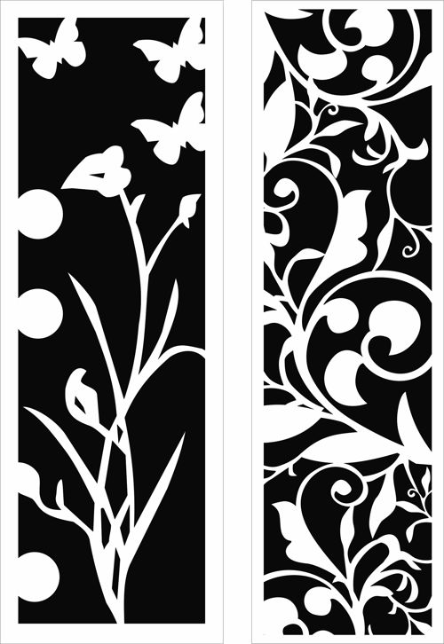 طرح برش لیزری گل درز - flower screen floral seamless for laser cutting - برای دستگاه CNC چوب و لیزر (سی ان سی)