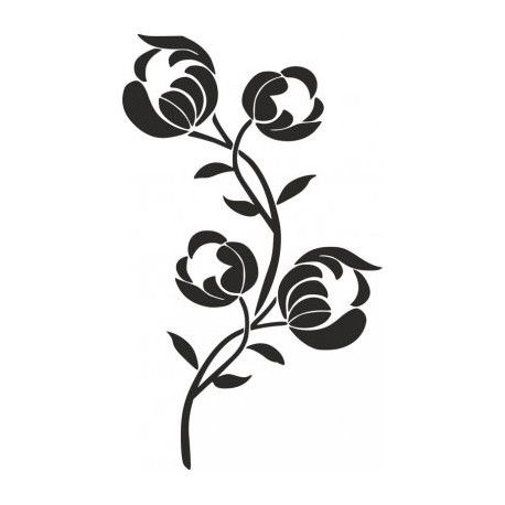 طرح شابلون گل سیل شبح حکاکی الگو الگو - flower stencil silhouette carving pattern - برای دستگاه CNC چوب و لیزر (سی ان سی)