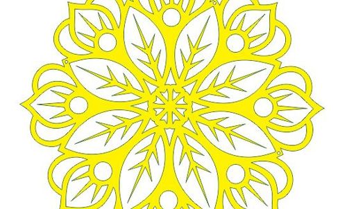 طرح گل وکتور ماندالا برای برش لیزری - flower vector mandala for laser cutting - برای دستگاه CNC چوب و لیزر (سی ان سی)